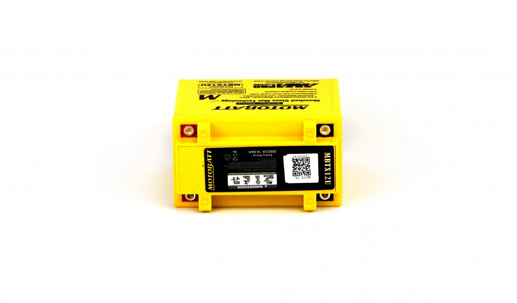Motobatt AGM 12V 14AH Battery MBTX12U Replaces YB12BB2, YTX12BS, YTX14BS