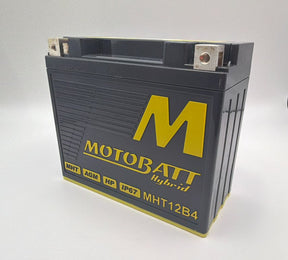 Motobatt Hybrid 12v Battery MHT12B4 Replaces YT12BBS, YT12B4