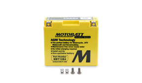 Motobatt AGM 12V 11AH Battery MBT12B4 Replaces YT12BBS, YT12B4