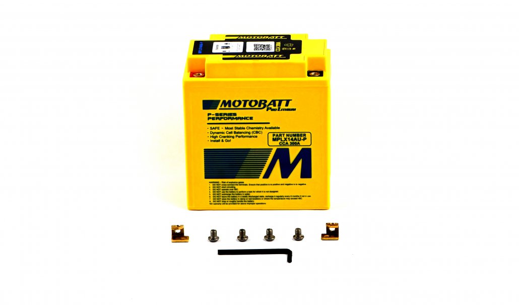 Motobatt Lithium 12V 14AH Battery MPLX14AU-P Replaces CB14L-A2, 12N14-3A