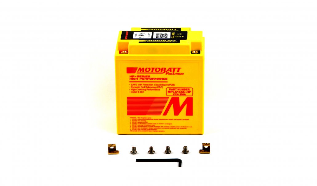 Motobatt Pro 12V 12Ah Lithium Battery MPLX14AU-HP Replaces YTX14AH-BS, YTX14H-BS, YTX14AHL-BS