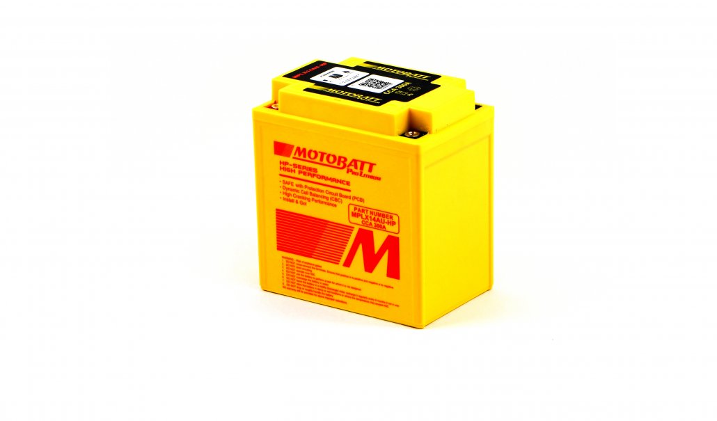 Motobatt Pro 12V 12Ah Lithium Battery MPLX14AU-HP Replaces YTX14AH-BS, YTX14H-BS, YTX14AHL-BS