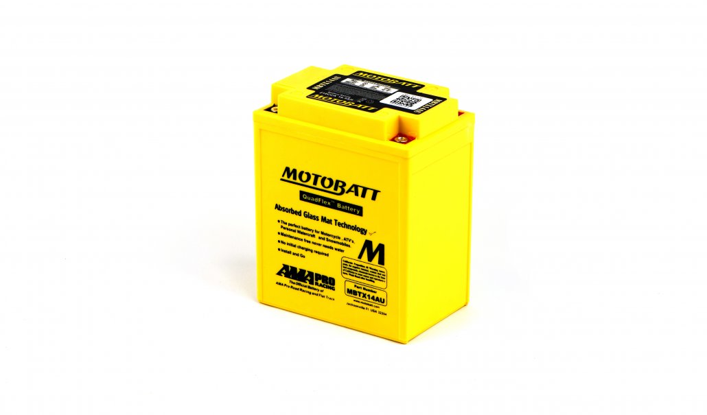 Motobatt AGM 12V 16AH Battery MBTX14AU Replaces YTX14AH, YTX14AHBS, YTX14AHLBS