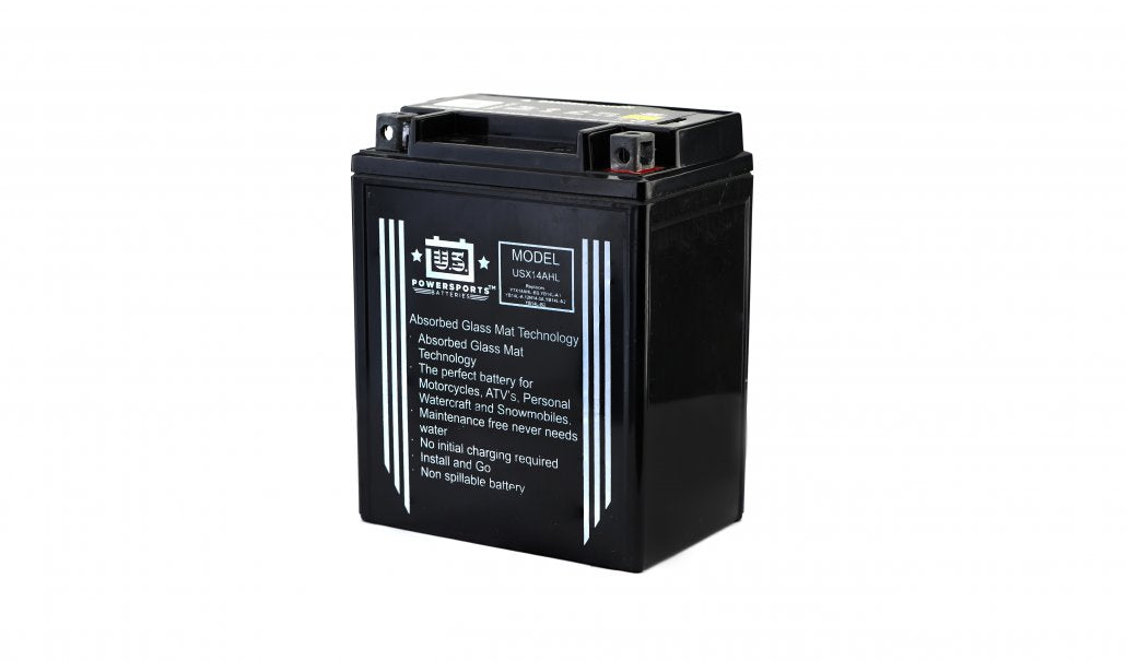 US Powersports AGM 12v 14AH Sealed Battery USX14AHL Replaces YTX14AHL-BS, YB14L-A1, YB14L-A