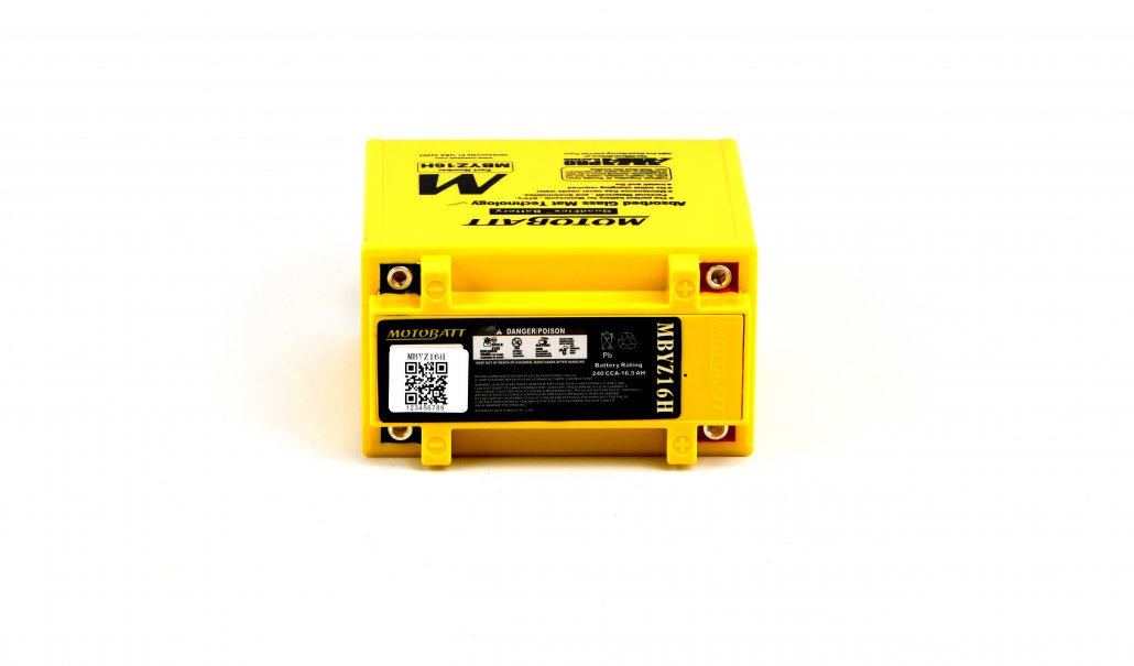 Motobatt AGM 12V 16AH Battery MBYZ16H Replaces GYZ16H, YTX14BS, YTX14HBS