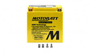 Motobatt AGM 12V 12AH Battery MBT14B4 Replaces YT14BBS, YT14B4
