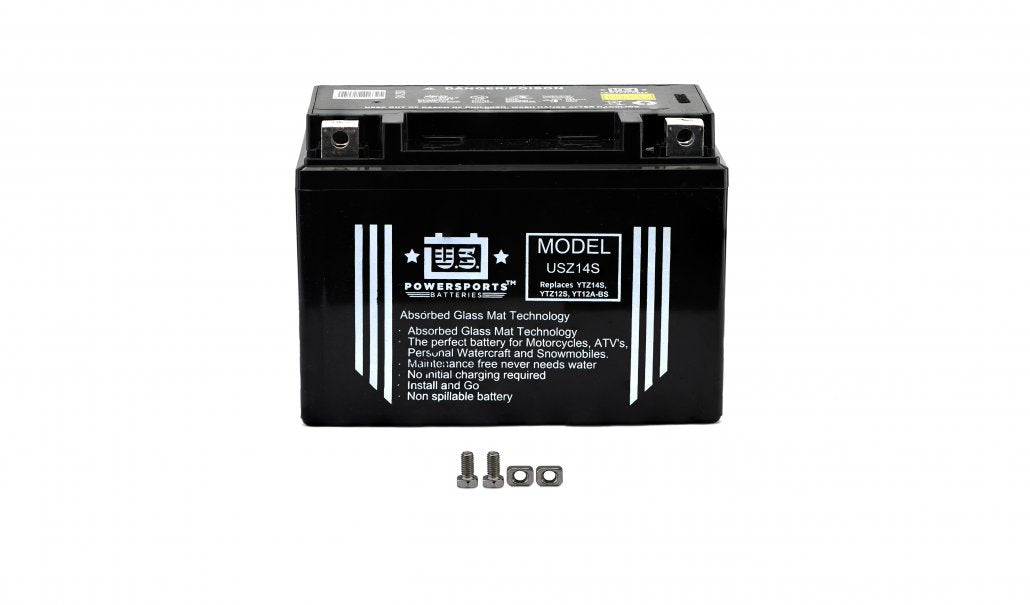 US Powersports AGM 12v 11.2AH Sealed Battery USZ14S Replaces YTZ14S. YTZ12S, YT12A-BS