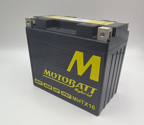 Motobatt Hybrid 12v 12AH Battery MHTX16 Replaces YTX12BS, YTX12, YTX14BS