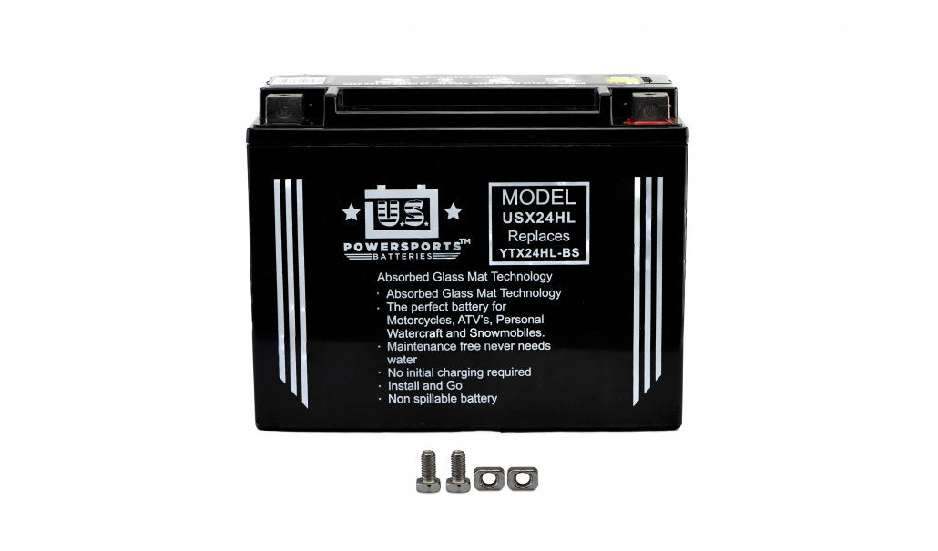 US Powersports AGM 12v 24AH Sealed Battery USX24HL Replaces YTX24HL-BS