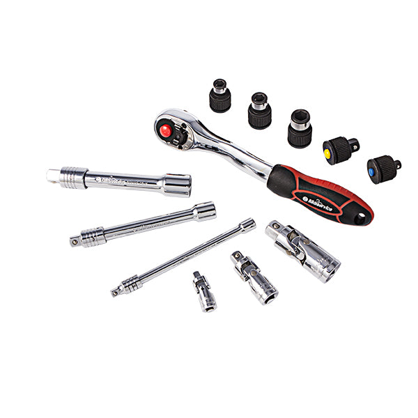 Bikeservice Tools 12pc ratchet /  UJ /  extension and adapter set