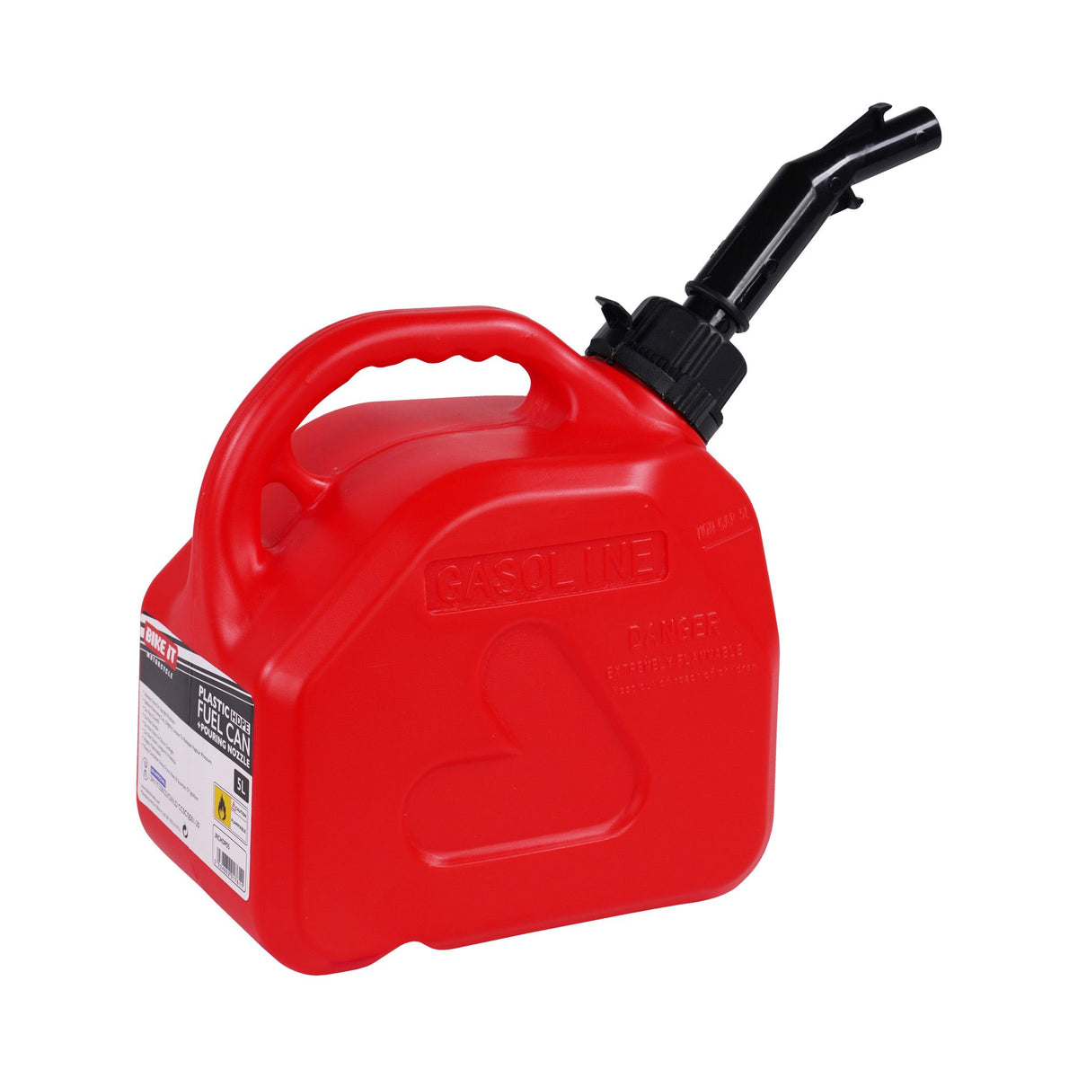 Vespa Lambretta Scooter Fuel Petrol Can with Push To Pour Nozzle – Red 5 Litre