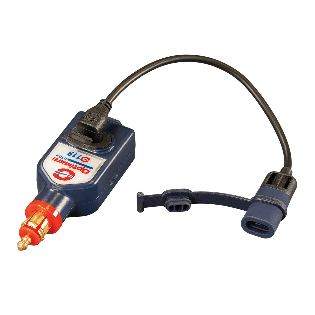 Optimate O119 Dual USB Charger - DIN Plug - Beedspeed