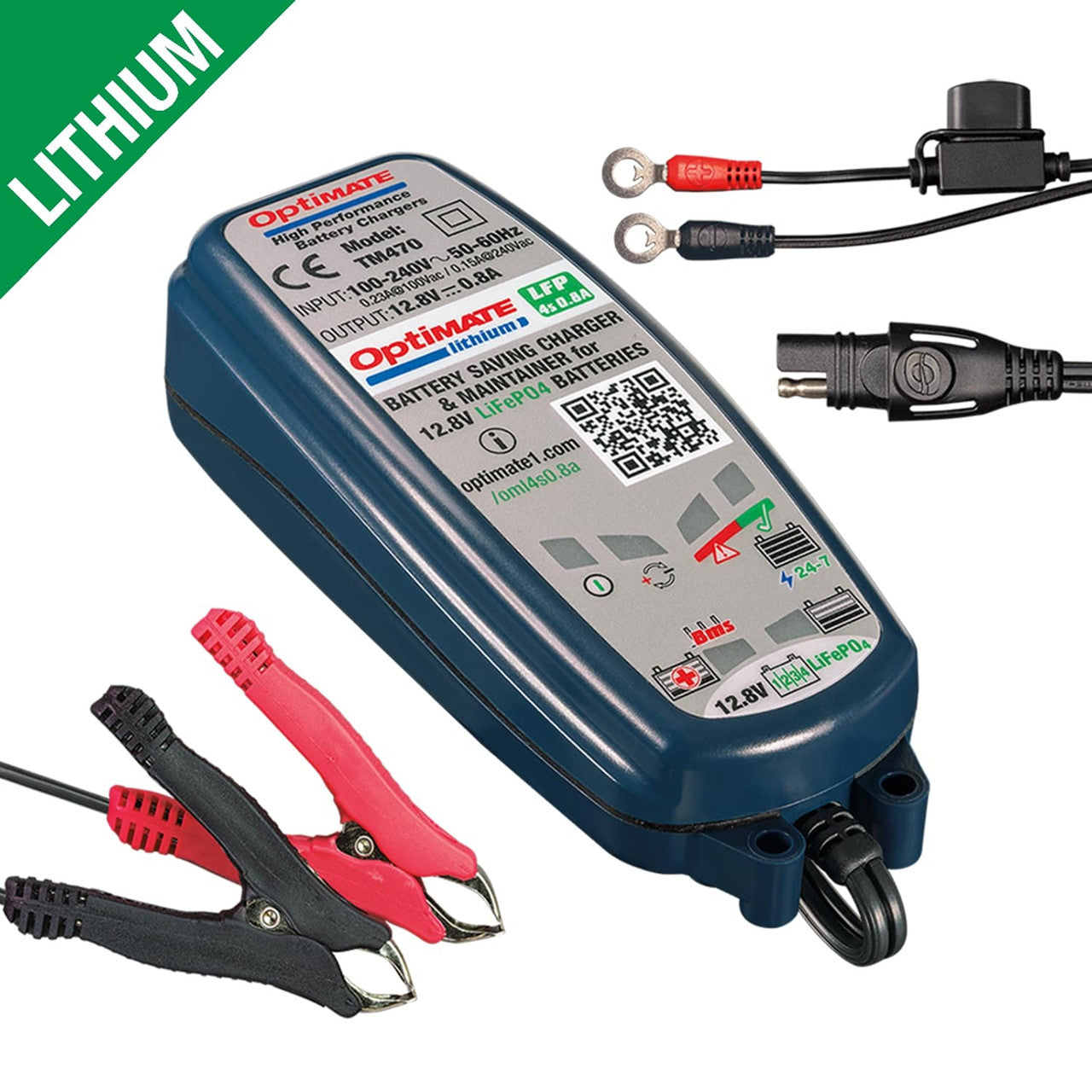 OptiMate Lithium 0.8A Battery Charger - Beedspeed