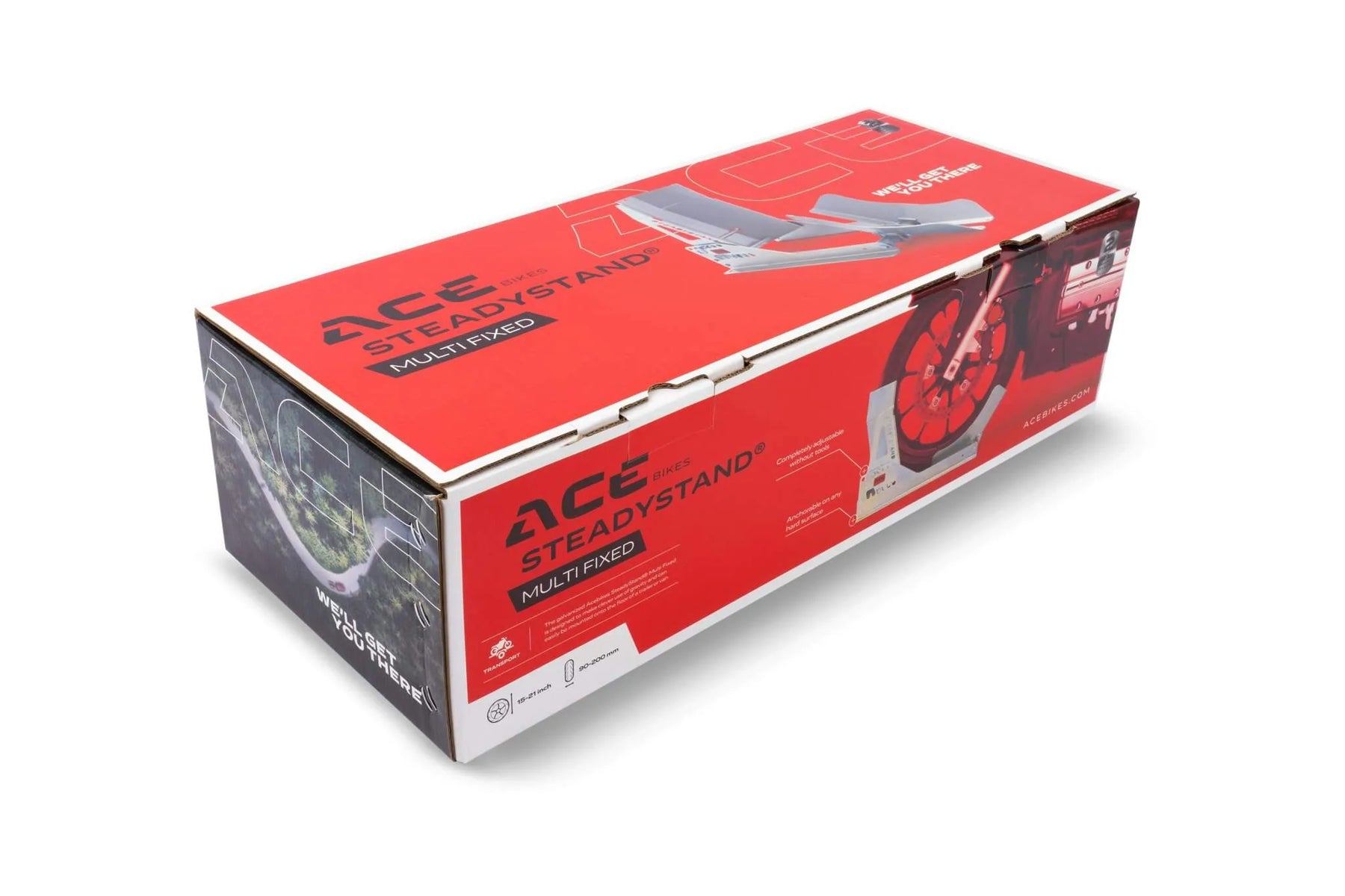 AceBikes Steadystand Multi Fixed Front Wheel Stand - Galvanized - Beedspeed