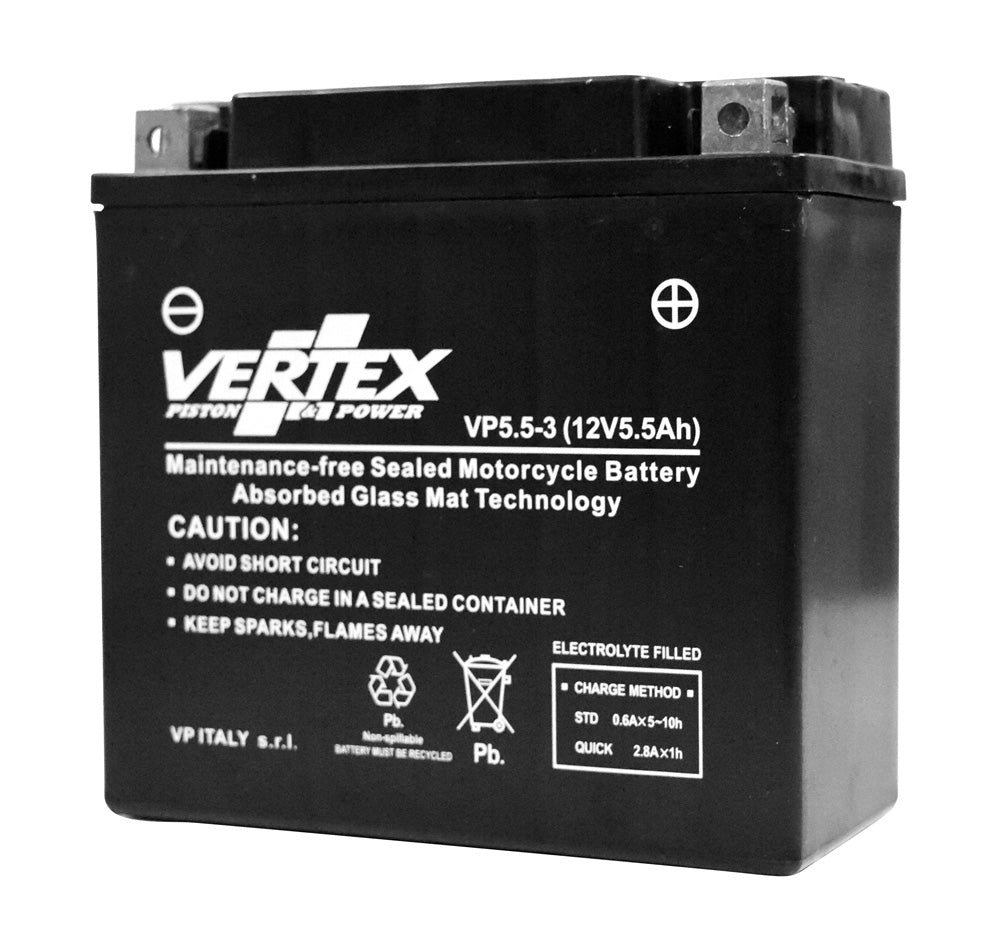 Lambretta Series 1-3 Li GP SX TV 12V 5.5A AIP Battery Maintenance Free Battery Vertex