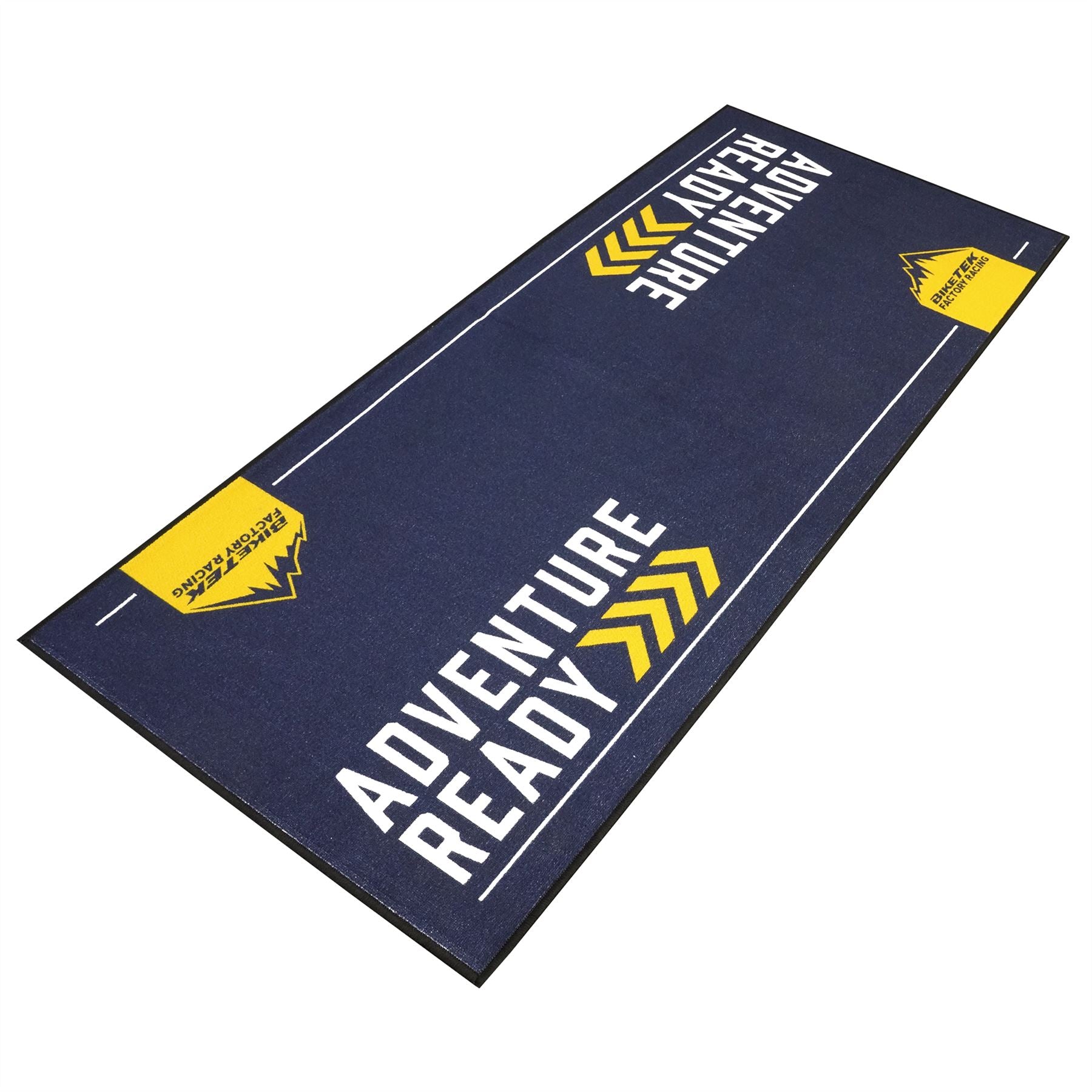 BikeTek 'Adventure Series' Garage Mat - 'Blue/Yellow' (190x80cm)