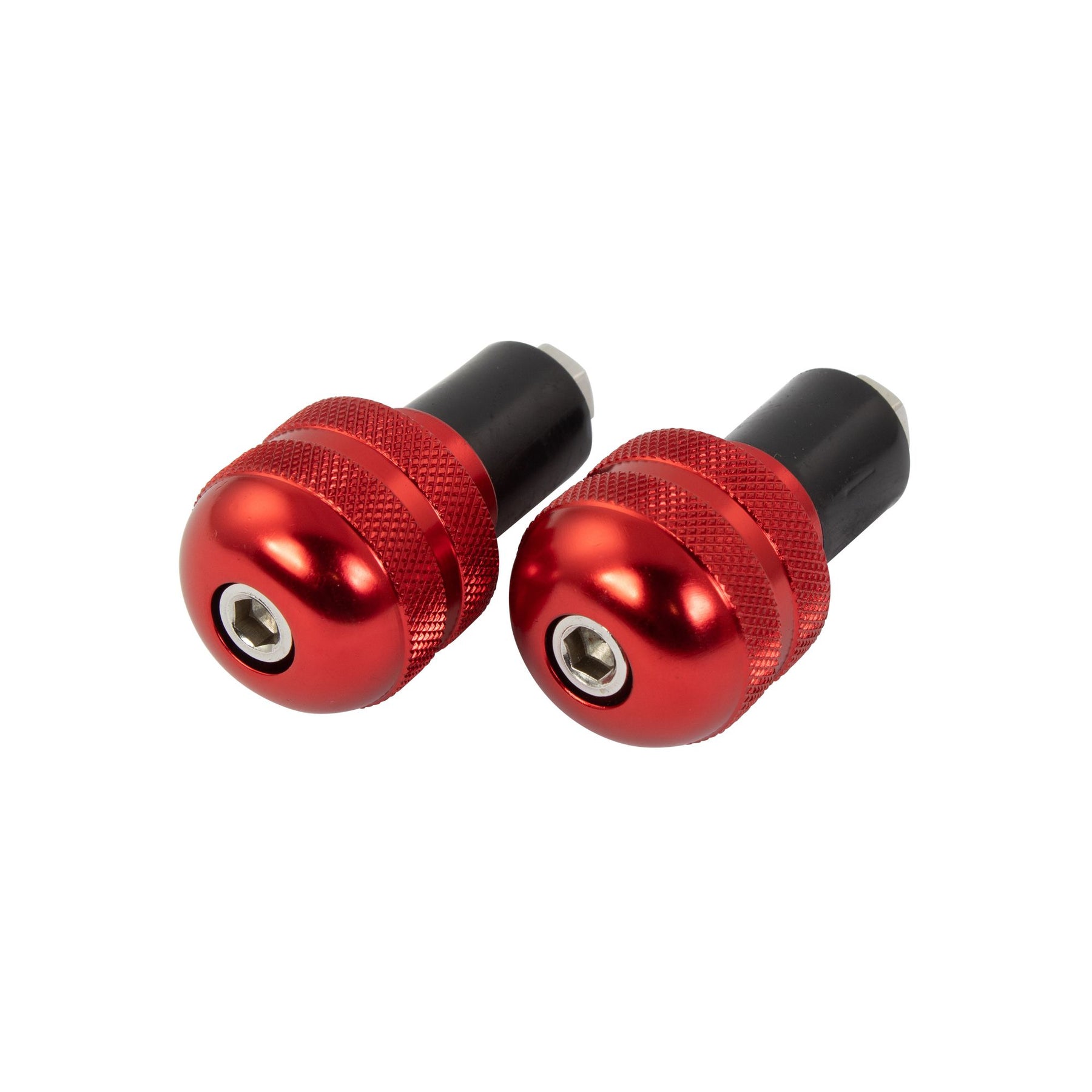 Bike It Red 18mm Round Motorcycle Bar End Weights - Beedspeed