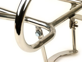 Lambretta Series 2 Li TV Horizontal Spare Wheel Carrier - Polished Stainless Steel