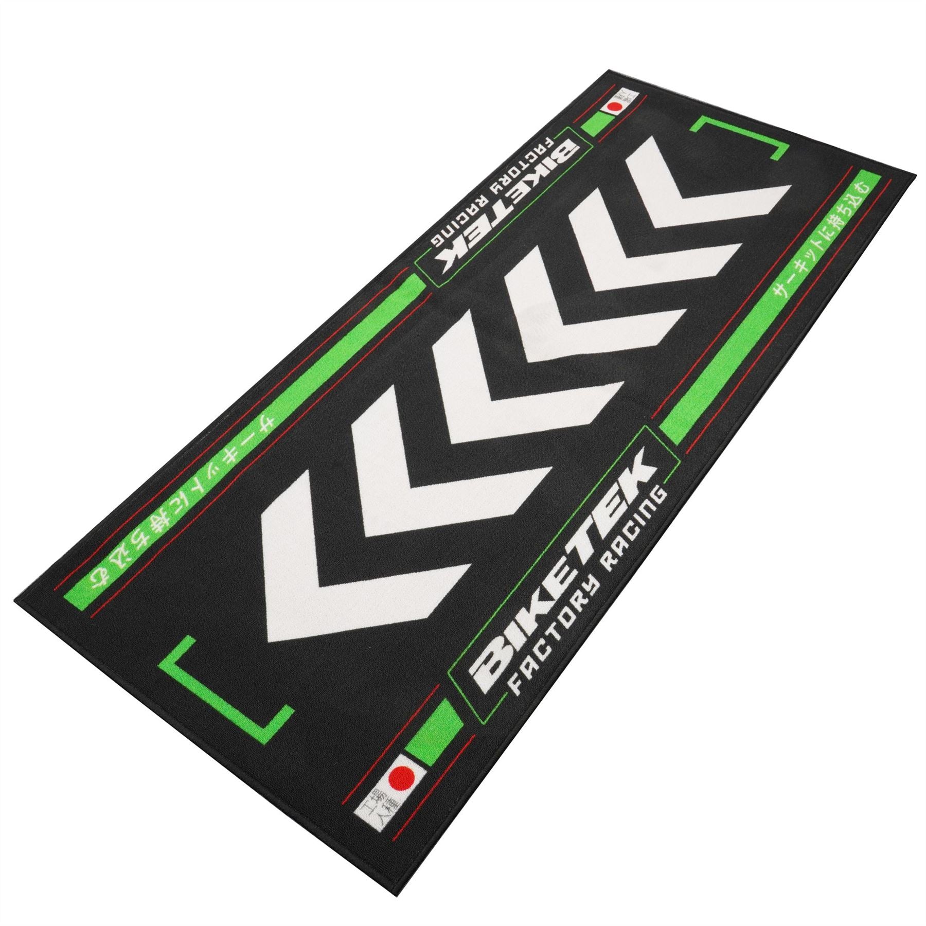 Biketek 'Series 7' Garage Mat - 'Rising Sun - Green' (190x80cm)