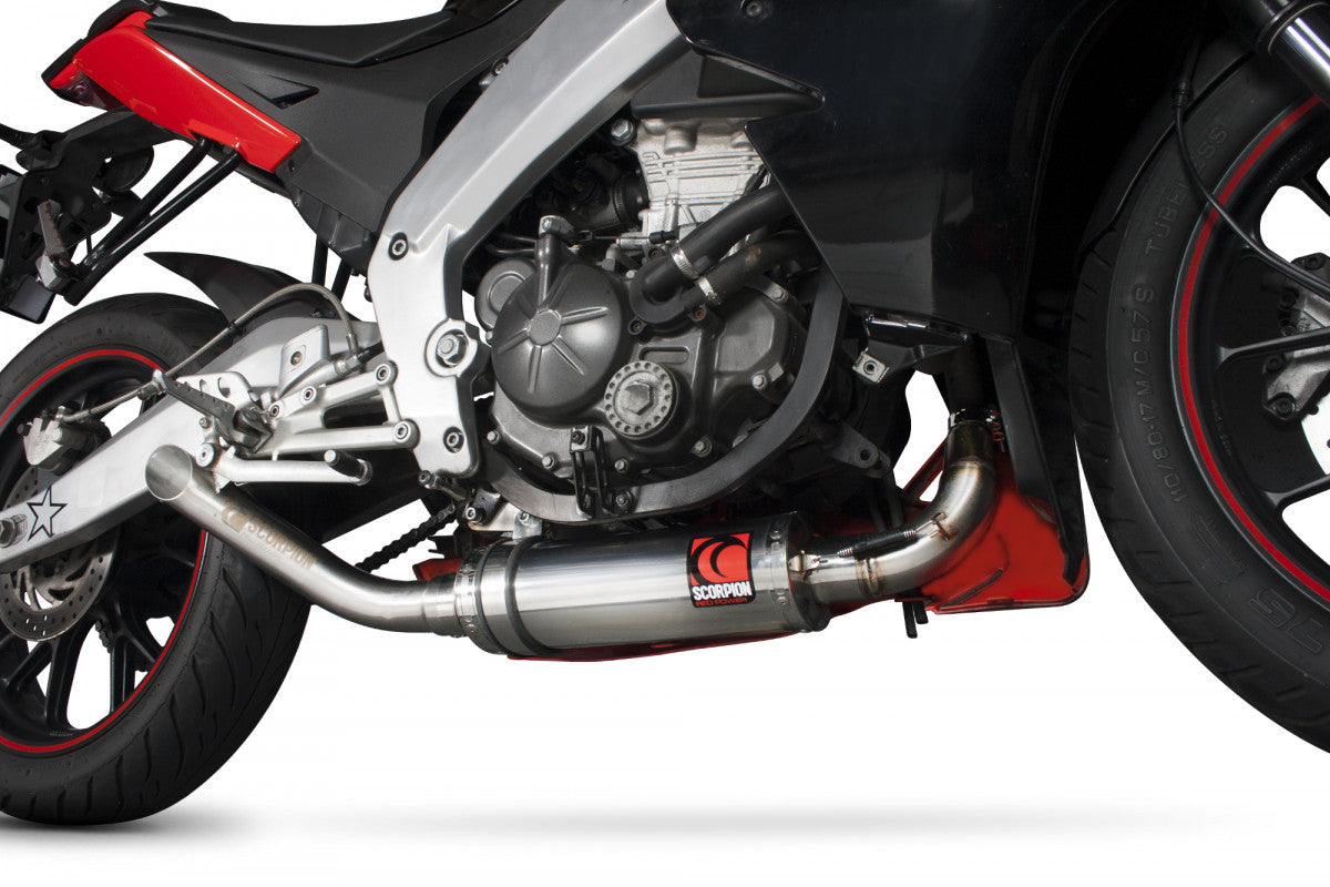 Aprilia RS4 125 (2011–2016) Scorpion Exhaust  Underbelly Slip-On – Stainless Steel