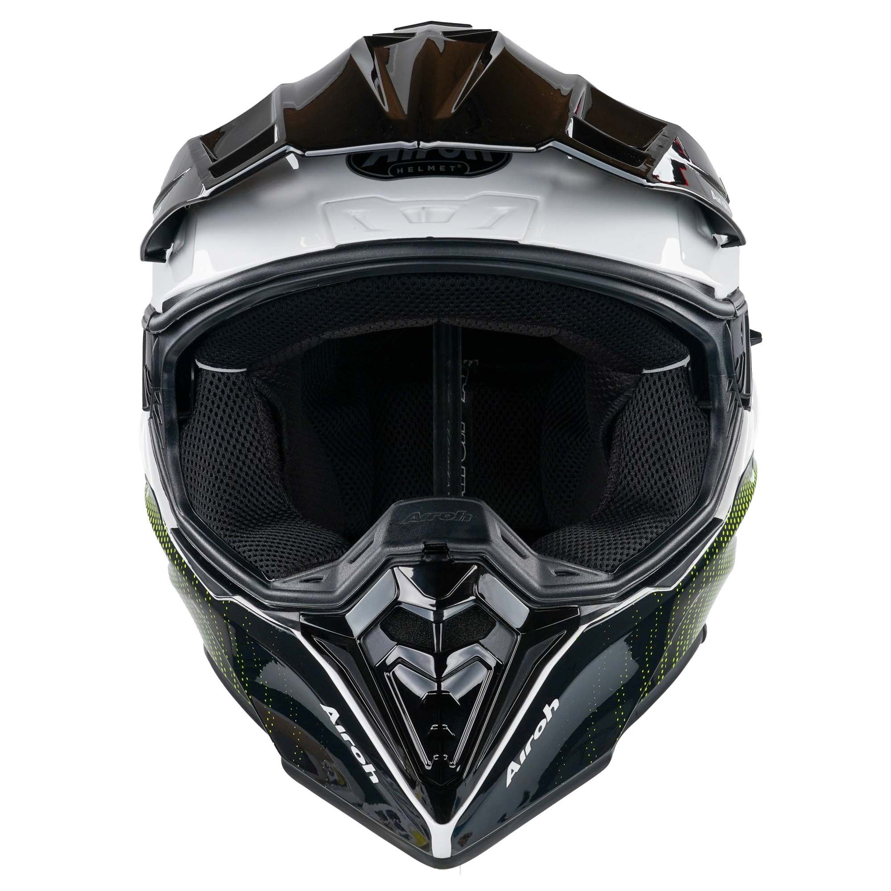 Airoh Commander Dual Sport Adventure Motorcycle Motorbike Helmet - Progress Lime Gloss