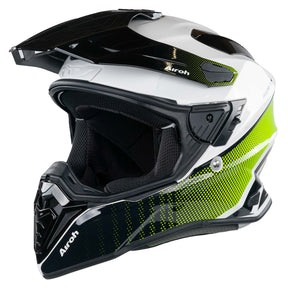 Airoh Commander Dual Sport Adventure Motorcycle Motorbike Helmet - Progress Lime Gloss
