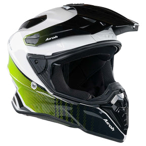 Airoh Commander Dual Sport Adventure Motorcycle Motorbike Helmet - Progress Lime Gloss