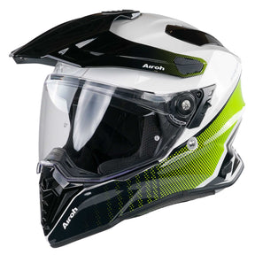 Airoh Commander Dual Sport Adventure Motorcycle Motorbike Helmet - Progress Lime Gloss