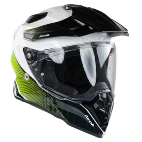 Airoh Commander Dual Sport Adventure Motorcycle Motorbike Helmet - Progress Lime Gloss