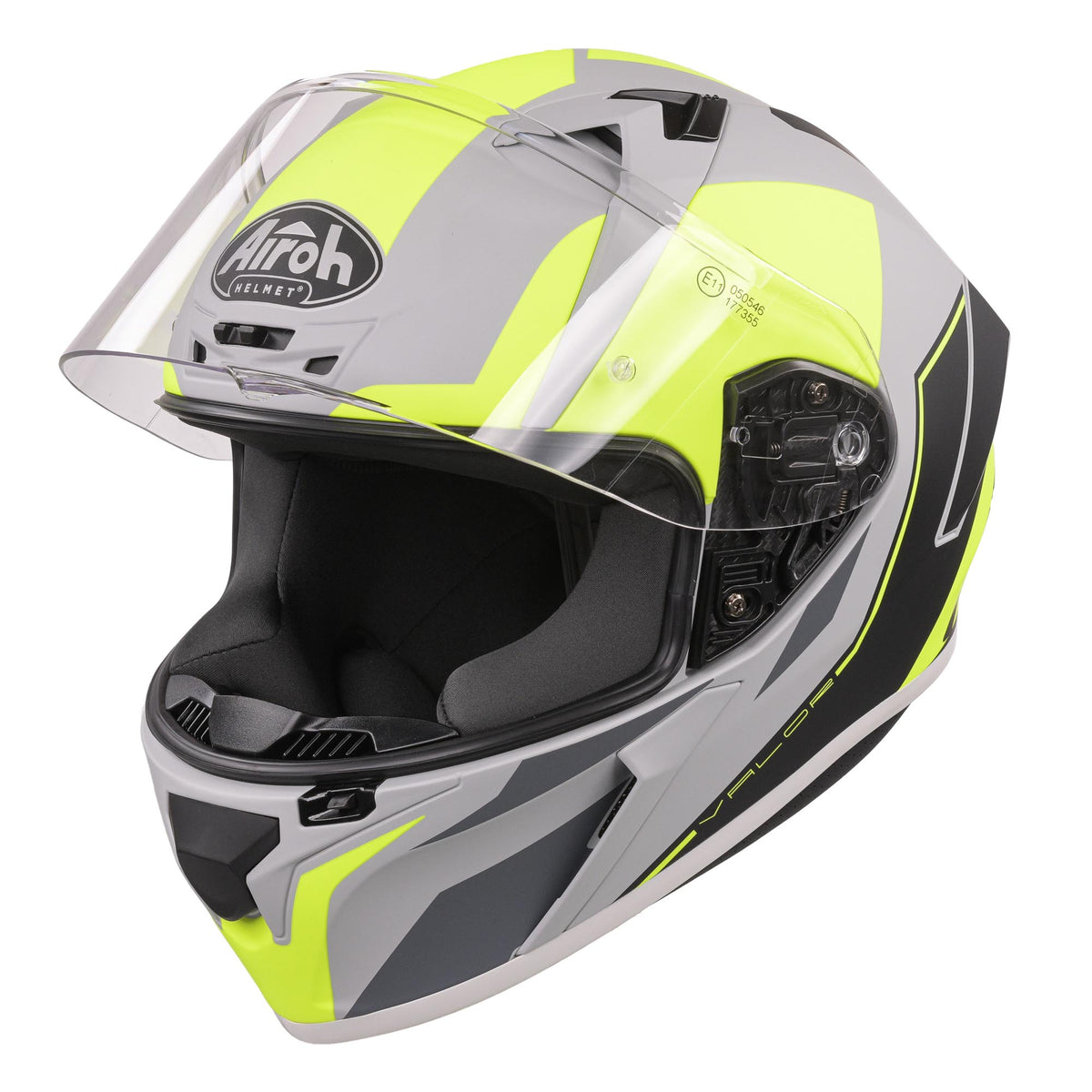 Airoh Valor Full Face Motorcycle Motorbike Helmet - Matt WINGS FLURO YELLOW