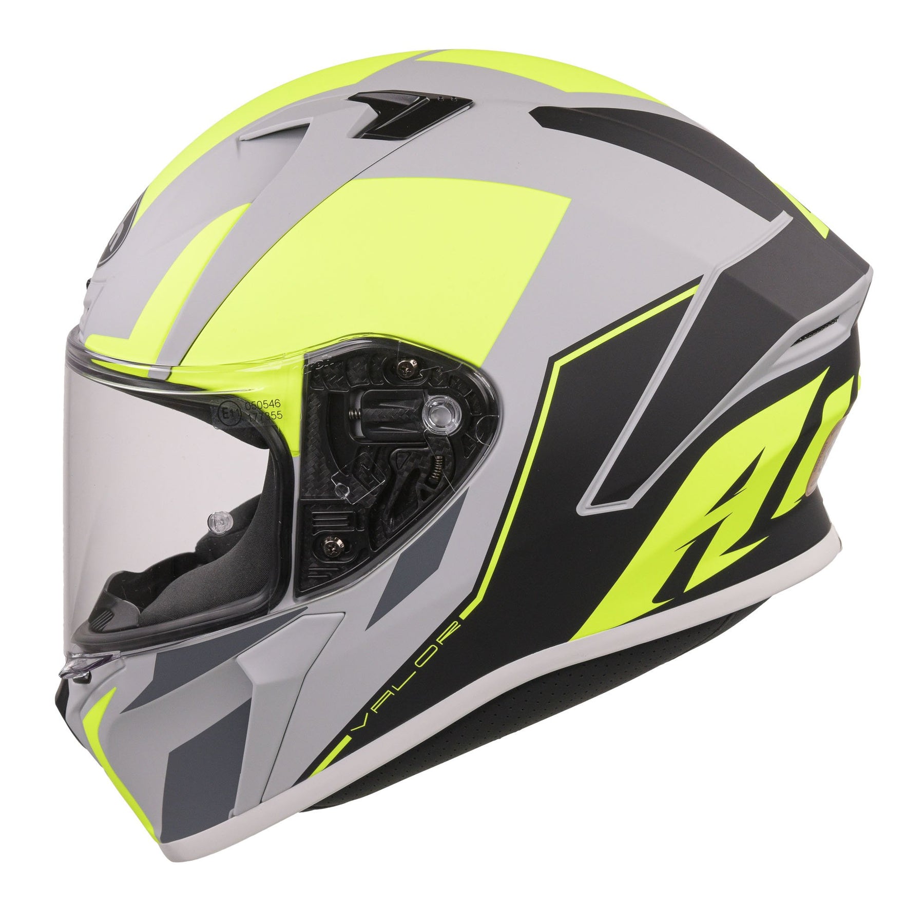 Airoh Valor Full Face Motorcycle Motorbike Helmet - Matt WINGS FLURO YELLOW