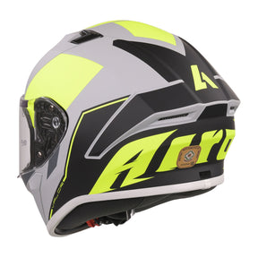 Airoh Valor Full Face Motorcycle Motorbike Helmet - Matt WINGS FLURO YELLOW