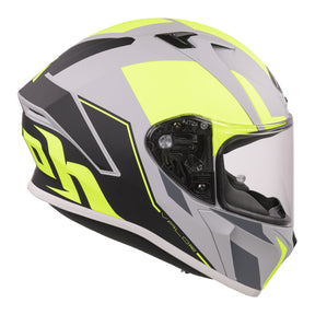 Airoh Valor Full Face Motorcycle Motorbike Helmet - Matt WINGS FLURO YELLOW
