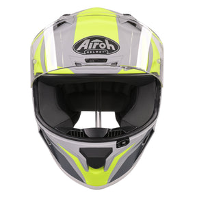 Airoh Valor Full Face Motorcycle Motorbike Helmet - Matt WINGS FLURO YELLOW