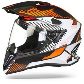 Airoh Commander Adventure Motorcycle Motorbike Helmet - 'Boost' Orange Matt