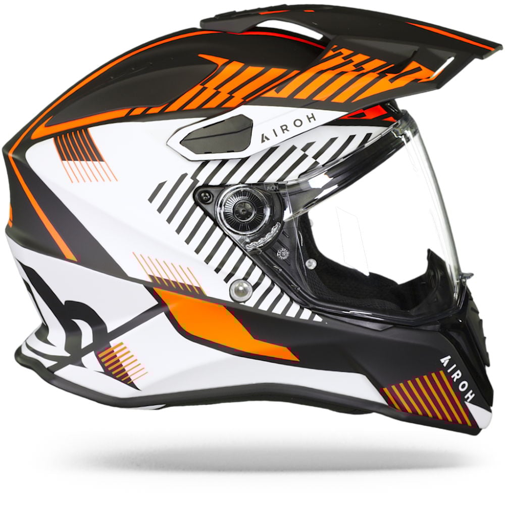 Airoh Commander Adventure Motorcycle Motorbike Helmet - 'Boost' Orange Matt