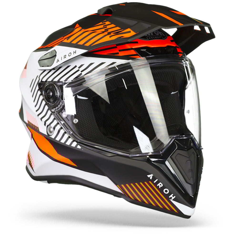 Airoh Commander Adventure Motorcycle Motorbike Helmet - 'Boost' Orange Matt