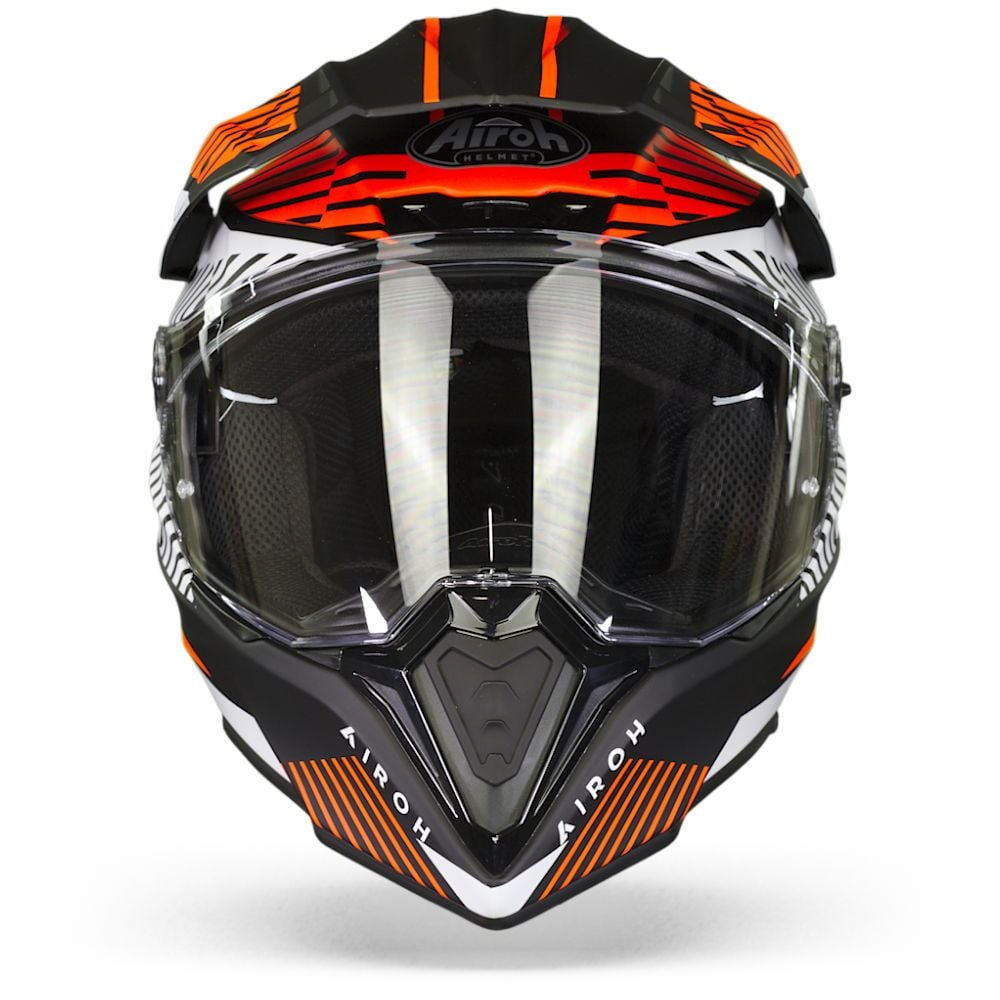 Airoh Commander Adventure Motorcycle Motorbike Helmet - 'Boost' Orange Matt