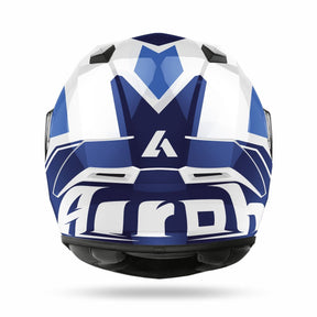Airoh Valor Full Face Motorcycle Motorbike Helmet - 'Wings Blue' (Gloss)
