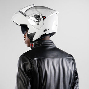 Airoh Specktre Flip Up Modular Motorbike Motorcycle Helmet - Gloss White ECE 2206