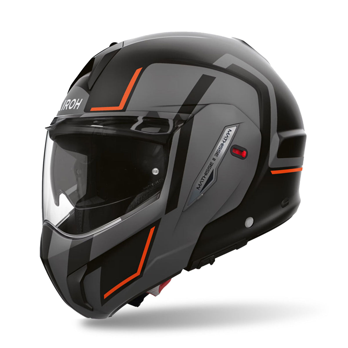 Airoh Mathisse 2 Modular Flip Up Motorcycle Motorbike Helmet - Genius Orange Matt ECE 2206