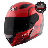 Axor Hunter SH890 Full Face Helmet - Spear Red Gloss
