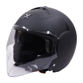 Axor Striker Open Face Motorcycle Motorbike Scooter Helmet – Matt Black