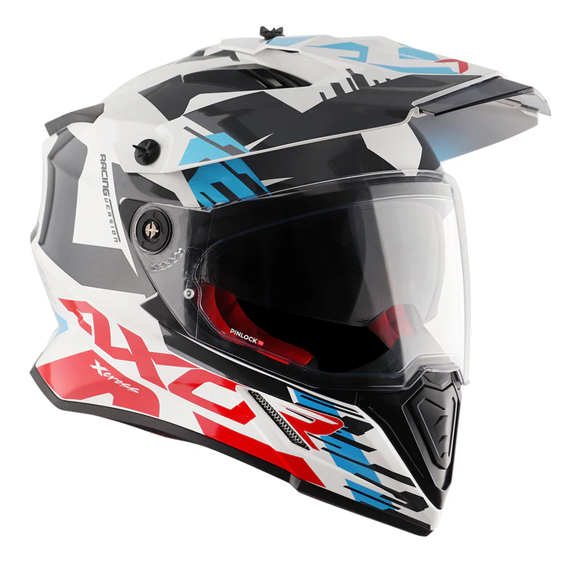Axor X-Cross Adventure Helmet - White/Red Gloss