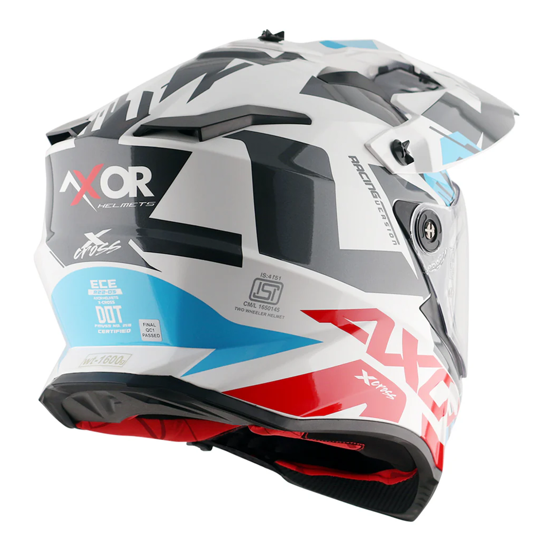 Axor X-Cross Adventure Helmet - White/Red Gloss
