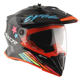 Axor X-Cross Adventure Helmet - Black/Grey Gloss