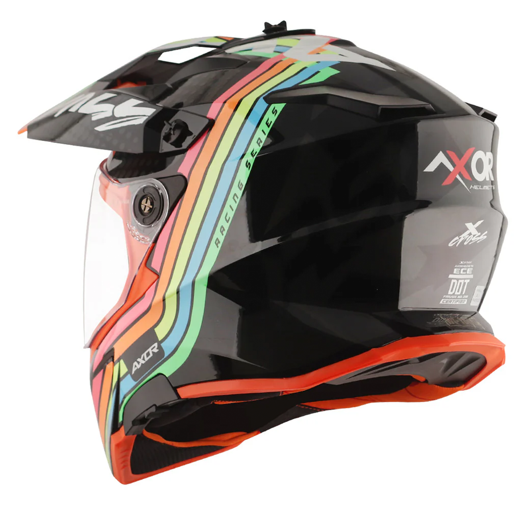 Axor X-Cross Adventure Helmet - Black/Grey Gloss
