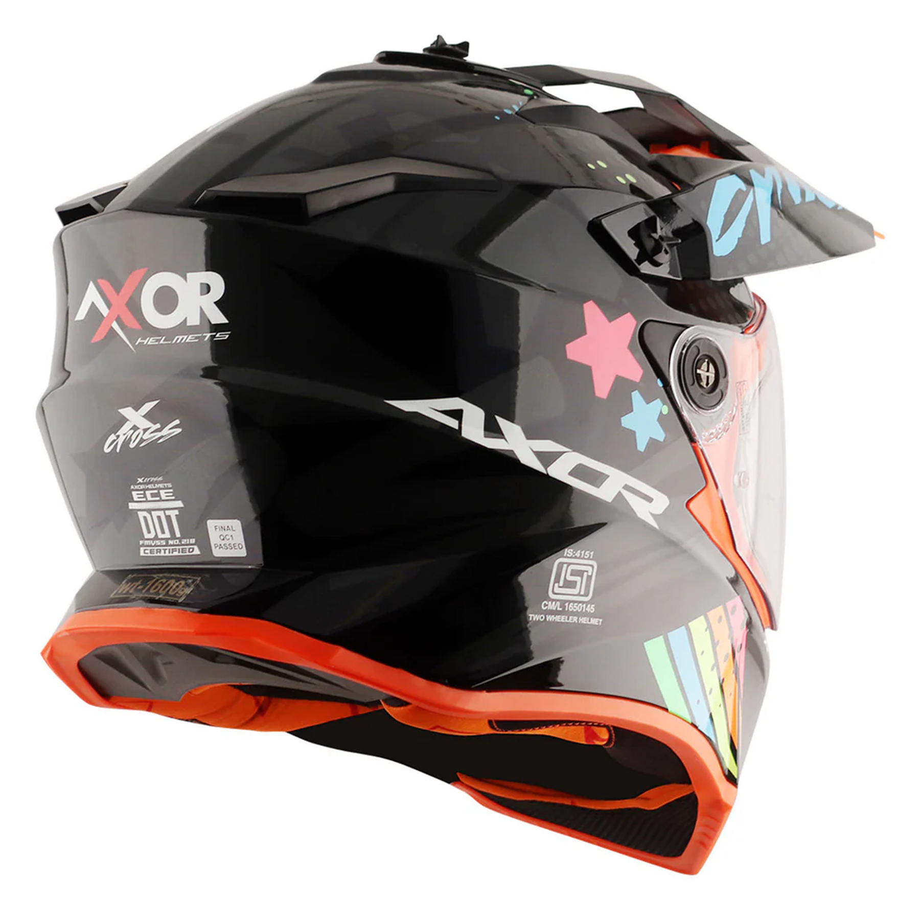 Axor X-Cross Adventure Helmet - Black/Grey Gloss