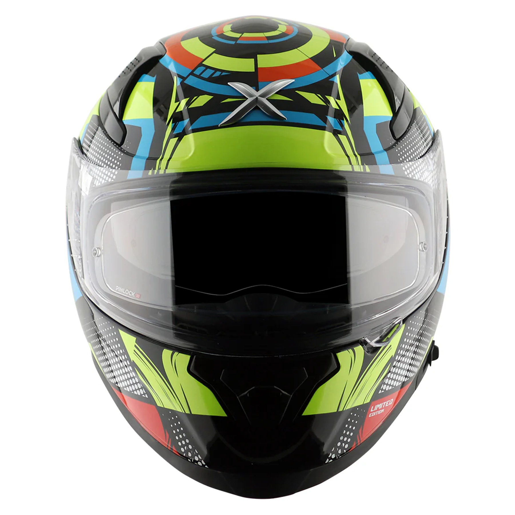Axor Apex Full Face Helmet - Vivid Black Neon Yellow Gloss