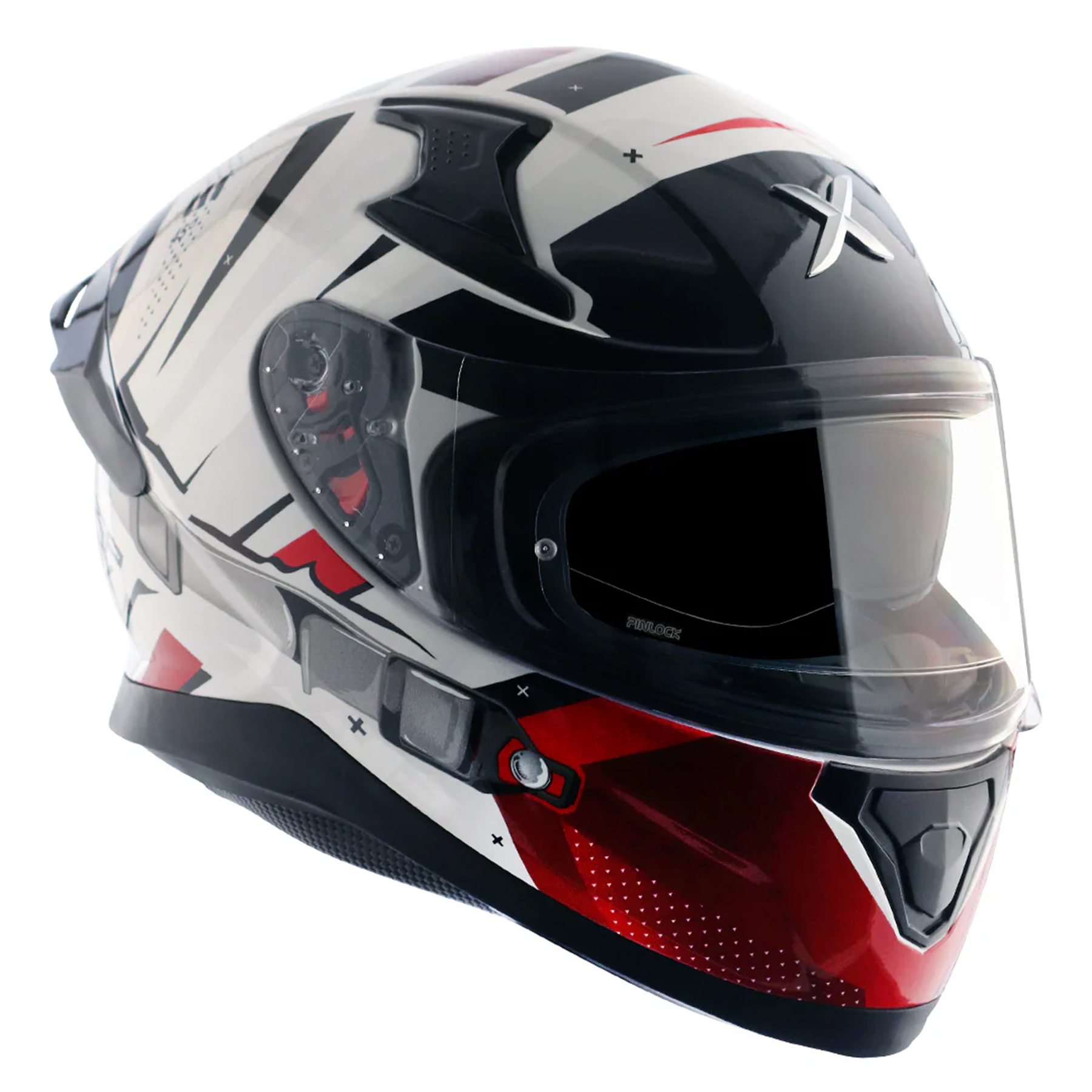 Axor Apex Full Face Helmet - Hex-2 Black Red Gloss